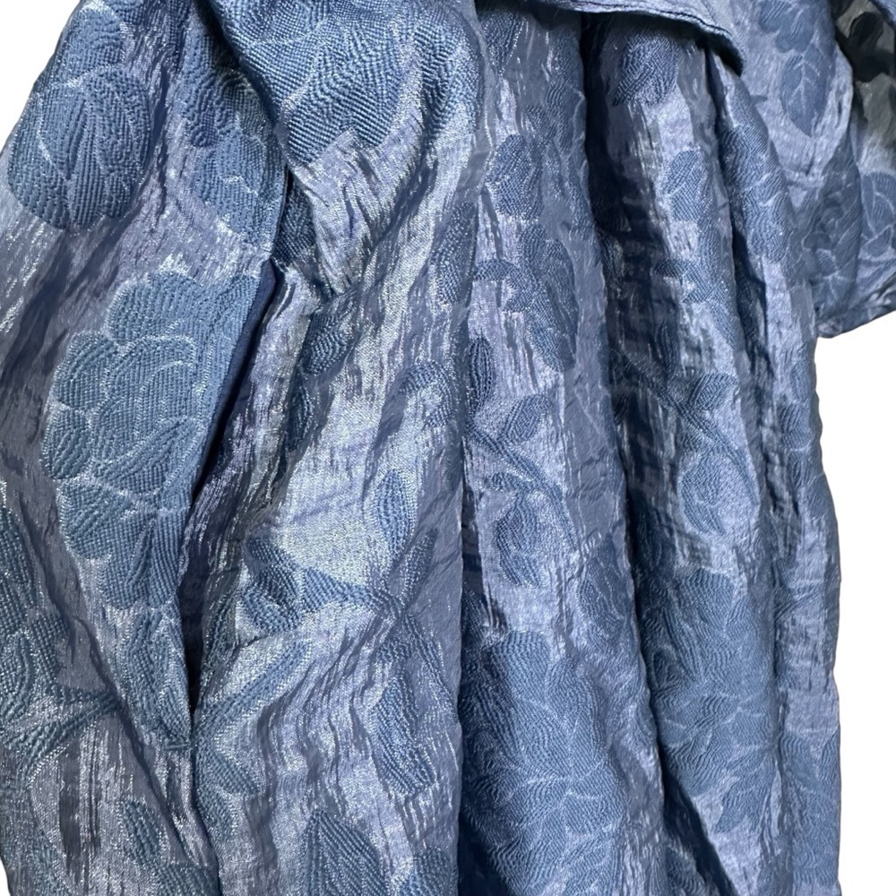 Future Collective Jenny K Lopez M Navy Floral Puff Sleeve Midi Dress - Picture 4 of 10